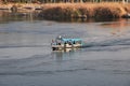Aswan, Egypt - 27 Feb 2017: The boat on Nile river in Aswan, Egypt Royalty Free Stock Photo