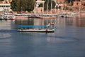 Aswan, Egypt - 27 Feb 2017: The boat on Nile river in Aswan, Egypt Royalty Free Stock Photo