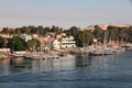 Aswan, Egypt - 27 Feb 2017: The view on Nile river in Aswan, Egypt Royalty Free Stock Photo