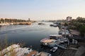 Aswan, Egypt - 27 Feb 2017: The view on Nile river in Aswan, Egypt Royalty Free Stock Photo