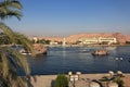 Aswan, Egypt - 27 Feb 2017: The view on Nile river in Aswan, Egypt Royalty Free Stock Photo