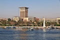 Aswan, Egypt - 27 Feb 2017: The view on Nile river in Aswan, Egypt Royalty Free Stock Photo