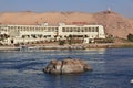 Aswan, Egypt - 27 Feb 2017: The view on Nile river in Aswan, Egypt Royalty Free Stock Photo