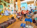 Aswan - Egypt - 11 June 2023 : Visiting Nubians. Traditional Nubian house, Nubia