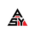 ASY triangle letter logo design with triangle shape. ASY triangle logo design monogram. ASY triangle vector logo template with red Royalty Free Stock Photo