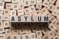 ASYLUM word concept Royalty Free Stock Photo