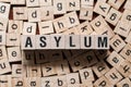 ASYLUM word concept Royalty Free Stock Photo