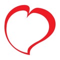 Asymetrical heart icon Royalty Free Stock Photo