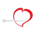 Heart with arrow Royalty Free Stock Photo