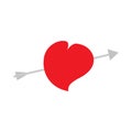 Heart with arrow Royalty Free Stock Photo