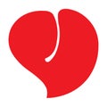 Asymetrical heart icon Royalty Free Stock Photo