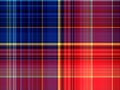 Asymmetric blue and red plaid background