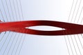 Asymmetric cable-stayed bridge of the arch Royalty Free Stock Photo