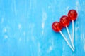 Asymmetric red lollipops minimalism