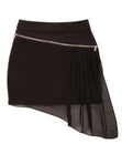 Asymmetrical mini skirt with zipper