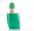 Asymmetrical perfume bottle on white background