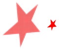 Asymmetrical Star Halftone Dot Icon