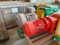 Asynchronous electric motors for pumps for pumping liquids are in stock for an oil refinery petrochemical plant equipment