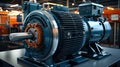 Asynchronous industrial electric motor for a chemical centrifugal pump Royalty Free Stock Photo