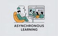 Asynchronous learning Royalty Free Stock Photo