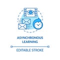 Asynchronous learning concept icon