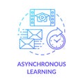 Asynchronous learning concept icon