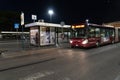 Atac bus stop in front of Termini Station, Rome, Italy