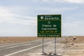 Sign of Tropic of Capricorn in Atacama desert in Chile