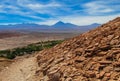 Atacama desert arid landscape Royalty Free Stock Photo