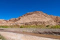 Atacama desert arid landscape and river Royalty Free Stock Photo