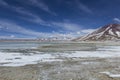 Atacama desert, Bolivia with majestic colored mountains and blue Royalty Free Stock Photo