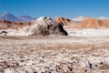 Atacama Desert in Chile. The driest desert on the world, full of salt Royalty Free Stock Photo