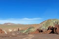 The Valle del Arcoiris rainbow valley in Atacama Desert, Chile Royalty Free Stock Photo