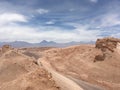 Atacama Desert Landscape in Valle de La Luna (Moon Valley) Chile Royalty Free Stock Photo