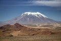 Atacama desert, Lascar volcano and arid landscape in Northern Chile