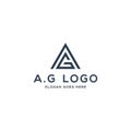 A.G logo concep, initial AG  illustration Royalty Free Stock Photo