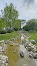 Atakoy district in Istanbul with its green nature and parks in spring season.