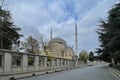 Omer duruk mosque external view with minarets in atakoy district.