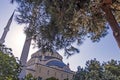 Omer duruk mosque external view with minarets in atakoy district.