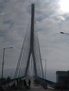 View of the famous Atal Setu Bridge in Basohli, Jammu, India