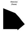 Atascosa outline map Royalty Free Stock Photo