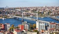 Ataturk metro bridge and golden horn - Istanbul, Turkey Royalty Free Stock Photo