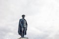 Ataturk Monument isolated on cloudy sky background.