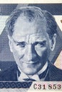 Ataturk, Turkish lira banknote, currency of Turkey