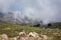 Ataviros Mount Landscape and road. Rhodes Island, Greece