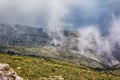 Ataviros Mount Landscape and road. Rhodes Island, Greece