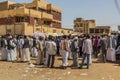 ATBARA, SUDAN - MARCH 4, 2019: People at a market in Atbara, Sud