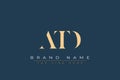 ATD abstract letter logo design Royalty Free Stock Photo