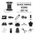 Atelie set icons in black style. Big collection atelie vector symbol stock illustration