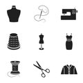 Atelie set icons in black style. Big collection of atelie vector symbol stock illustration